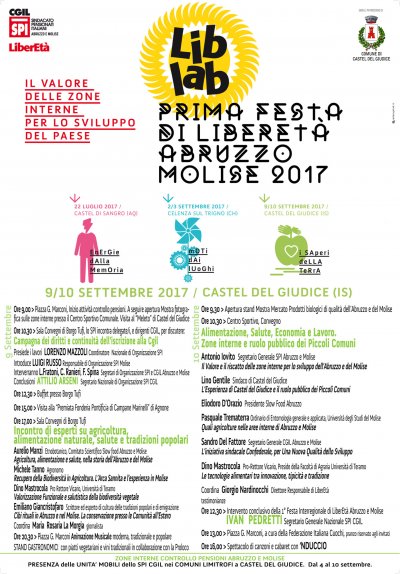 Castel del Giudice (IS) 9 e 10 settembre 2017 Festa LiberEtà