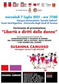 Susanna Camusso alla Premiazione del Concorso Diritti e Libertà delle Donne
