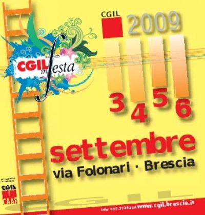 3 settembre 2009 lo Spi Cgil L&#039;Aquila alla Festa della CGIL Brescia