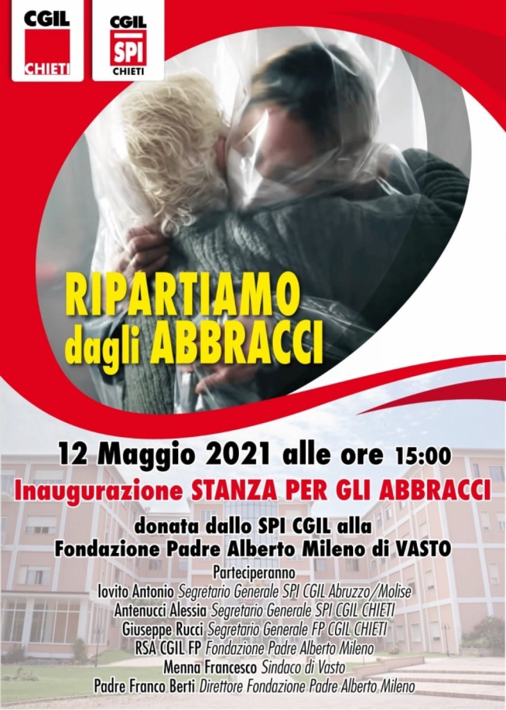 Lo Spi Cgil Chieti dona la "Stanza degli abbracci" alla Fondazione Mileno
