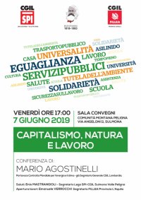 Capitalismo, natura, lavoro. La Lega Spi e la Fillea Cgil organizzano conferenza a Sulmona