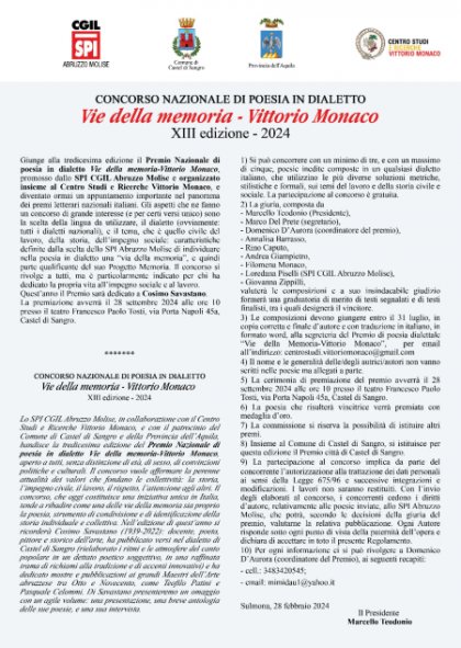 Premio Vie della Memoria: XIII edizione