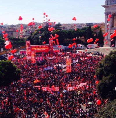 26 ottobre 2014 La CGIL Abruzzo a Roma per la grande manifestazione a piazza San Giovanni