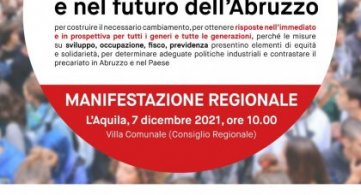 7 dicembre 2021 CGIL UIL a L'Aquila