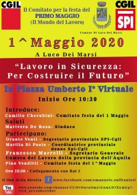 Primo maggio 2020 (d)a Luco dei Marsi